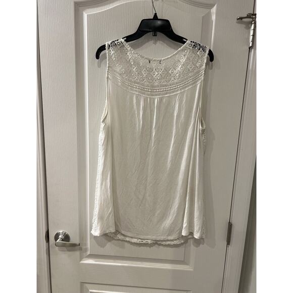 Women Lace Sleeveless Pullover Tops Vest Ladies Summer Tank Tee Blouse T shirt - Picture 2 of 5